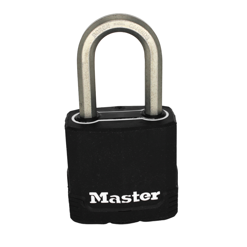 Master Lock M115KALF Covered Laminated Steel Padlock, Black 1-7/8in (44mm) Wide
