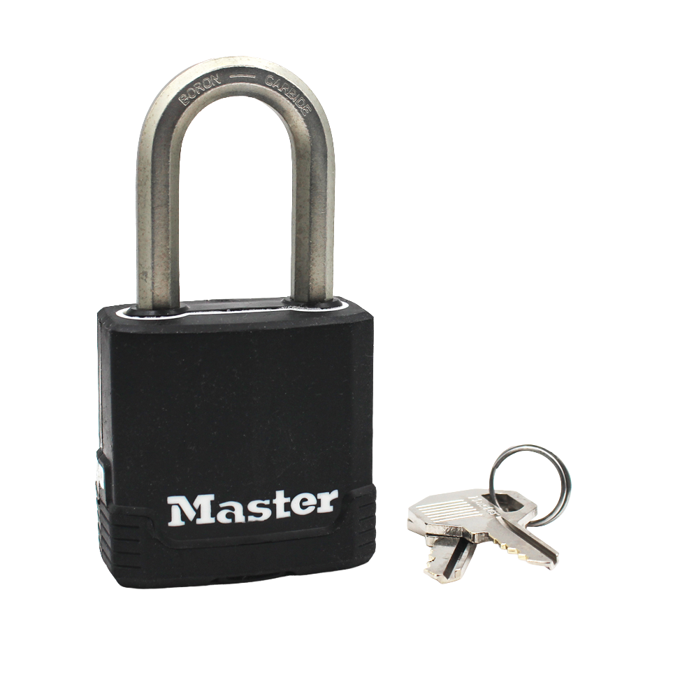 Master Lock M115KALF Covered Laminated Steel Padlock, Black 1-7/8in (44mm) Wide