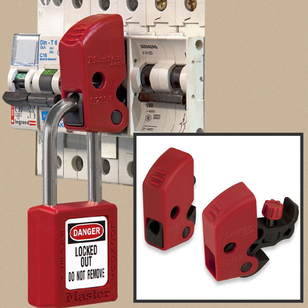 Master Lock S2394 Miniature Circuit Breaker Lockout, Tool Free Universal Fit