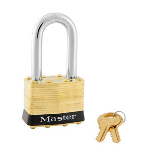 Master Lock 2 Laminated Brass Padlock 1-3/4in (44mm) Wide-Keyed-Master Lock-Black-Keyed Alike-2KALFBLK
