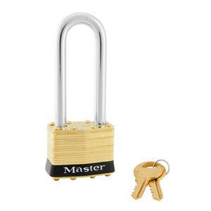 Master Lock 2 Laminated Brass Padlock 1-3/4in (44mm) Wide-Keyed-Master Lock-Black-Keyed Alike-2KALJBLK