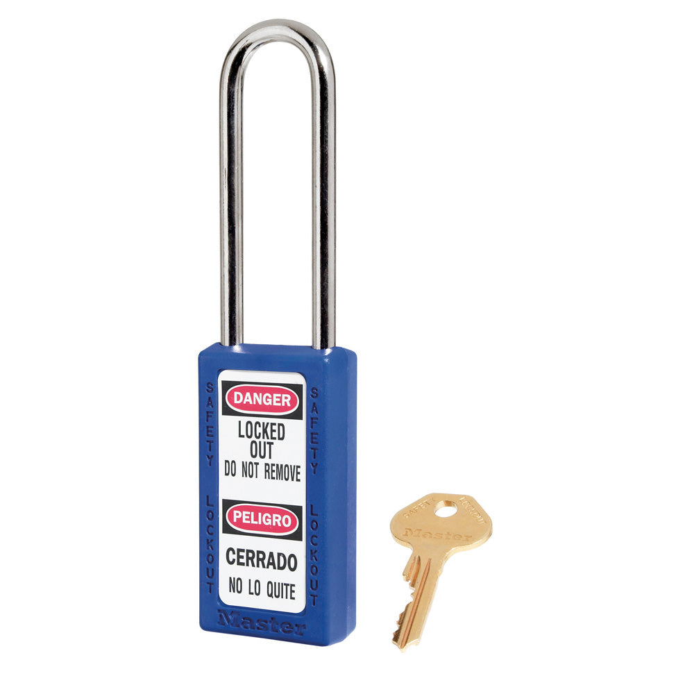 Master Lock 411 Zenex™ Thermoplastic Safety Padlock, 1-1/2" Wide with 3" Shackle