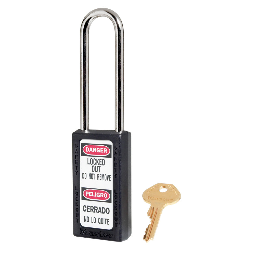 Master Lock 411 Zenex™ Thermoplastic Safety Padlock, 1-1/2" Wide with 3" Shackle