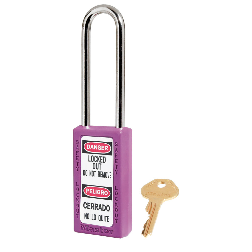 Master Lock 411 Zenex™ Thermoplastic Safety Padlock, 1-1/2" Wide with 3" Shackle