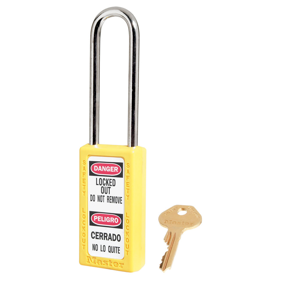 Master Lock 411 Zenex™ Thermoplastic Safety Padlock, 1-1/2" Wide with 3" Shackle