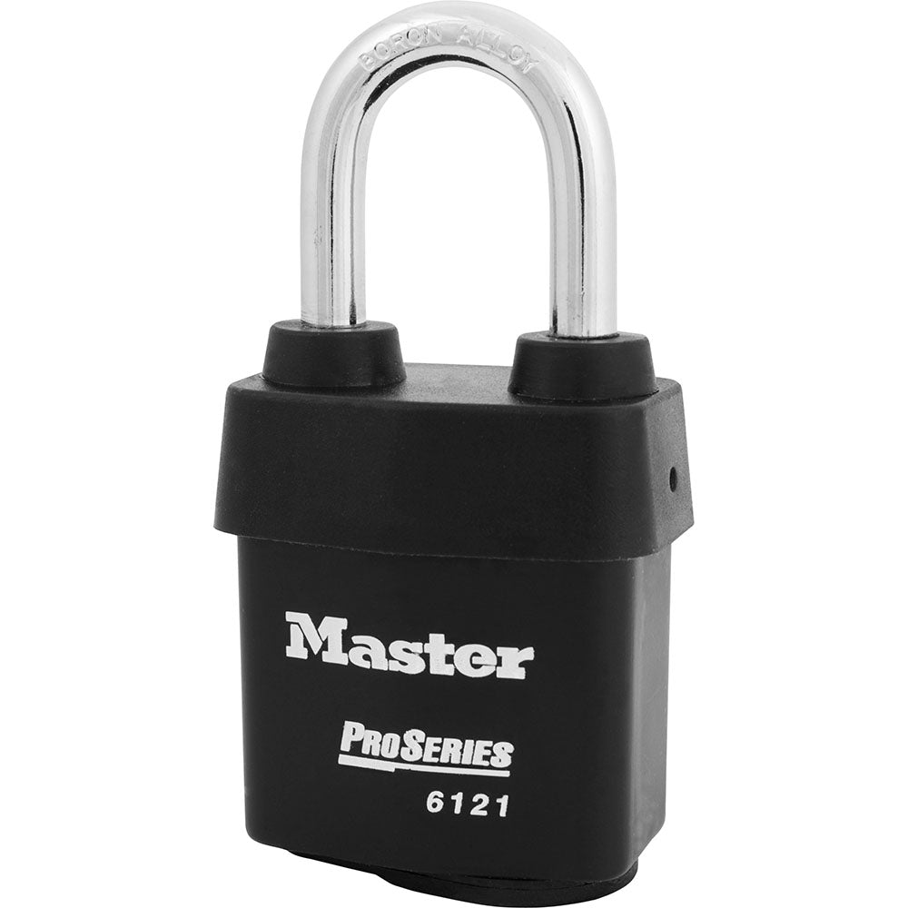 Master Lock 6121 ProSeries® Weather Tough® Laminated Steel Rekeyable Padlock 2-1/8in (54mm) Wide-Keyed-Master Lock-Black-Keyed Alike-6121KALF