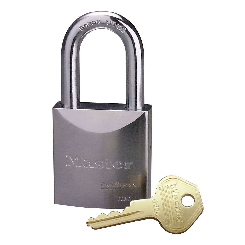 Master Lock 7050 ProSeries® Solid Steel Rekeyable Padlock 2in (51mm) Wide-Keyed-Master Lock-Keyed Different-1-1/2in (37mm)-7050