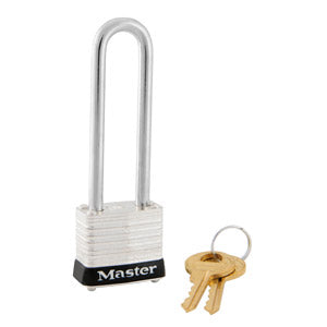 Master Lock 7 Laminated Steel Padlock 1-1/8in (29mm) Wide-Keyed-Master Lock-Master Keyed-2-1/2in-7MKLJBLK