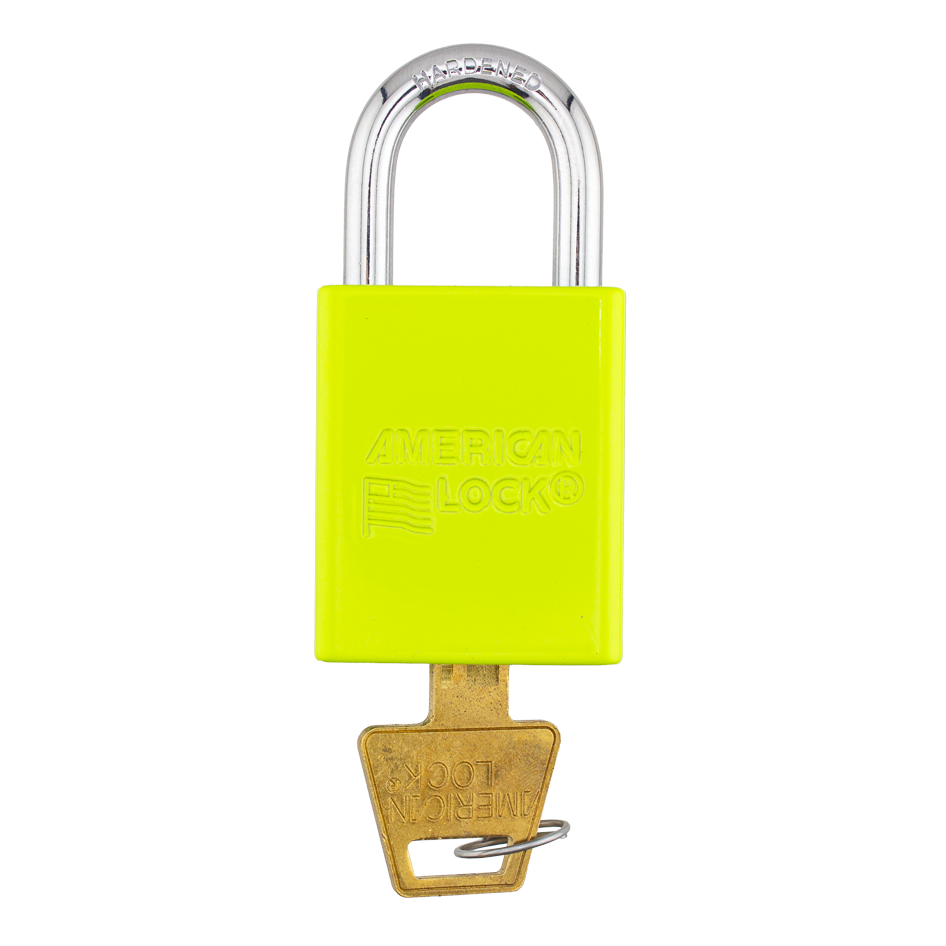 American Lock A1105 Powder Coated Aluminum Safety Padlock, 1-1/2" Wide with 1" Tall Shackle