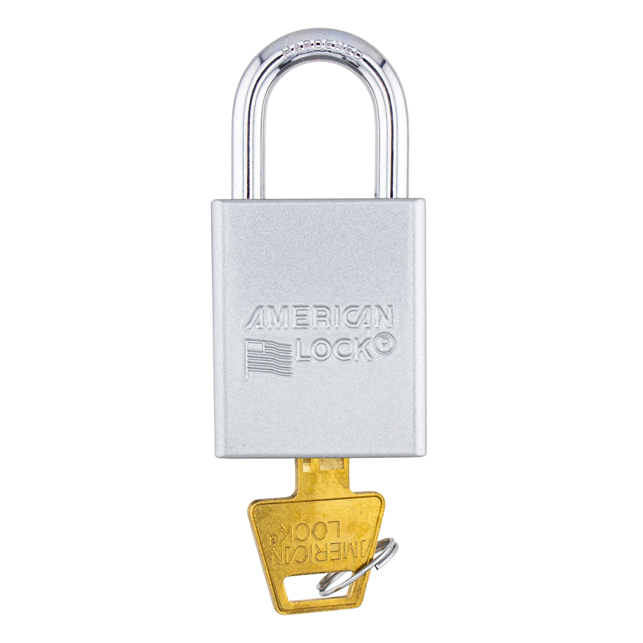 American Lock A1105PCSLV - Powder Coated Silver Aluminum Safety Padlock