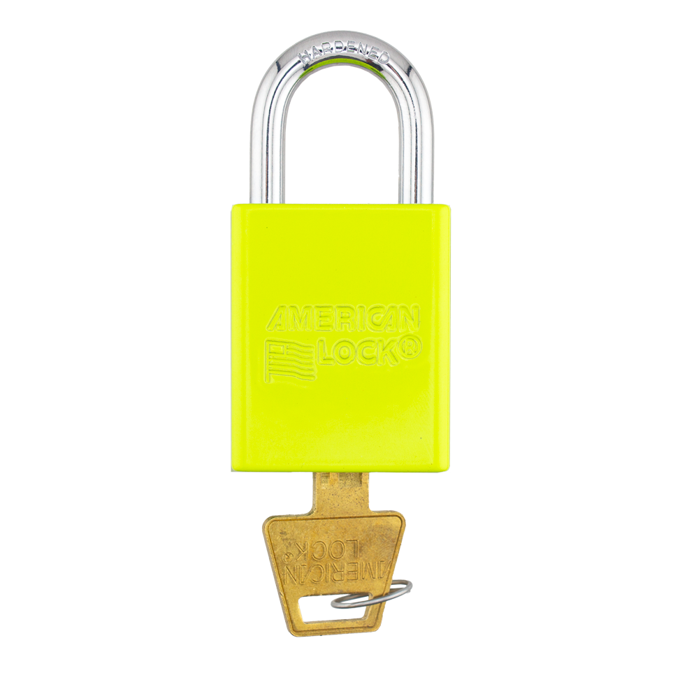 American Lock A1105 Powder Coated Aluminum Safety Padlock, 1-1/2" Wide with 1" Tall Shackle