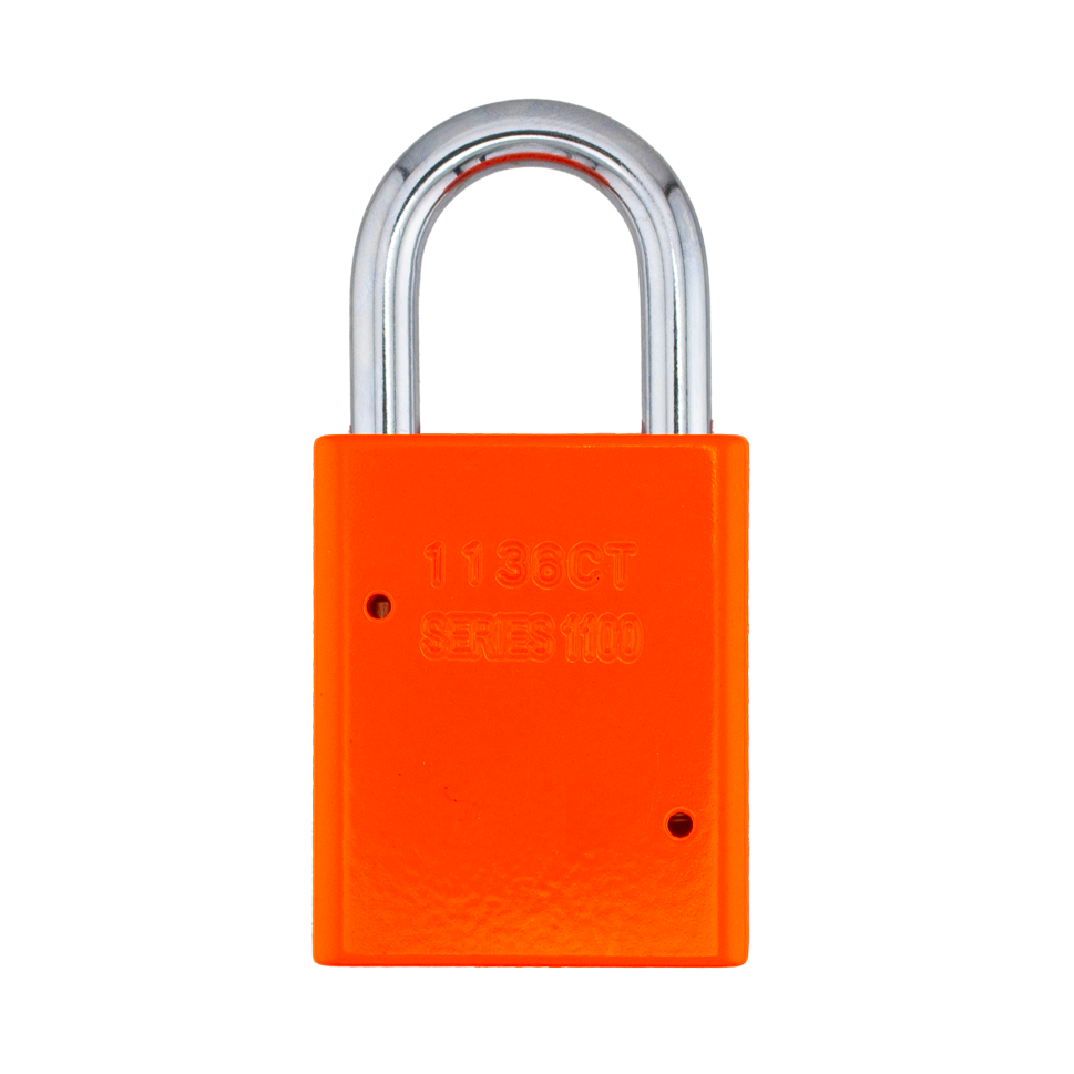 American Lock A1105 Powder Coated Aluminum Safety Padlock, 1-1/2" Wide with 1" Tall Shackle