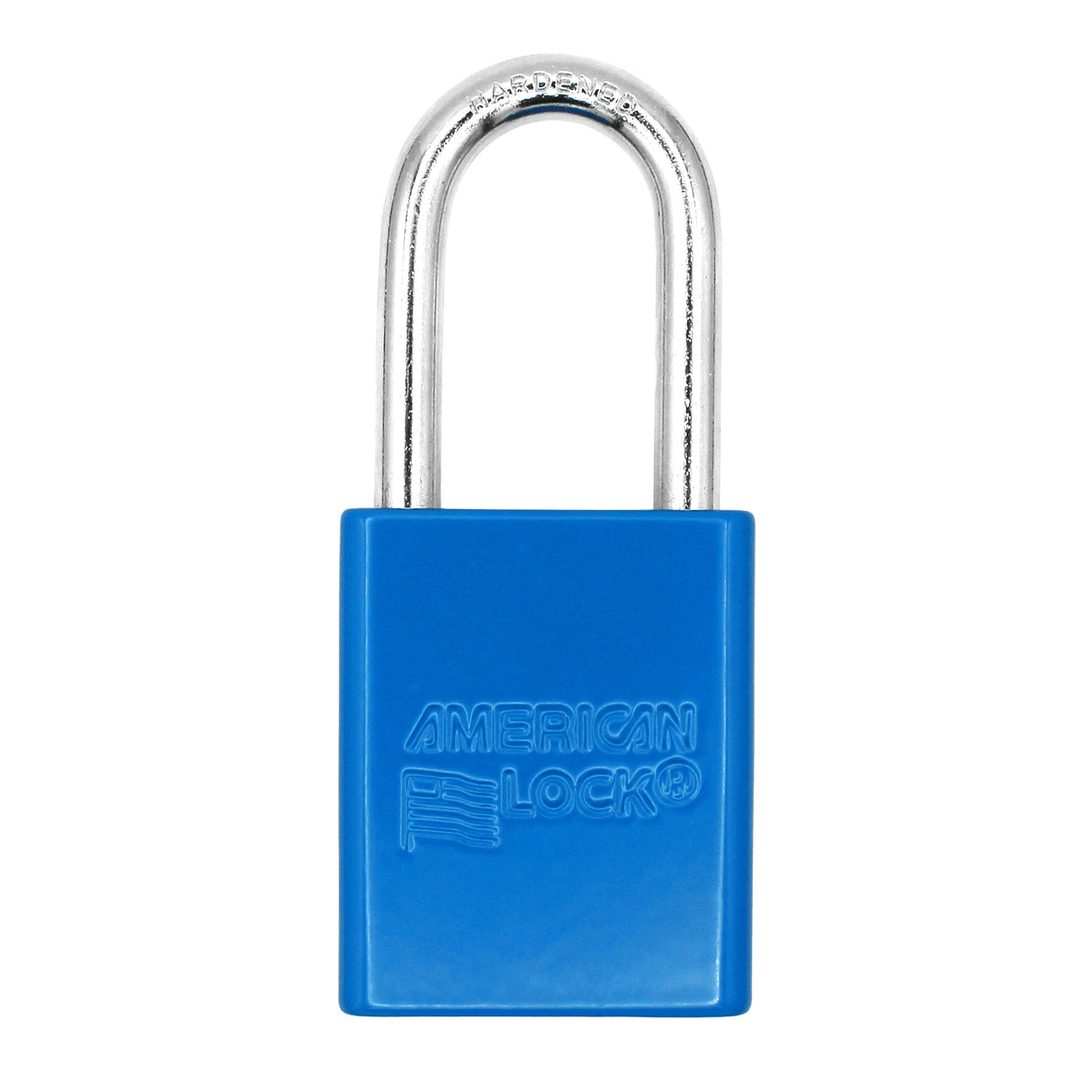 American Lock A1106PCBLU - Powder Coated Blue Aluminum Safety LOTO Padlock, 1-1/2" Wide with 1-1/2" Tall Shackle