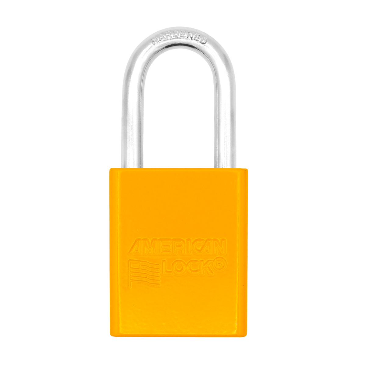 American Lock A1106PCYLW - Powder Coated Yellow Aluminum Safety LOTO Padlock, 1-1/2" Wide with 1-1/2" Tall Shackle