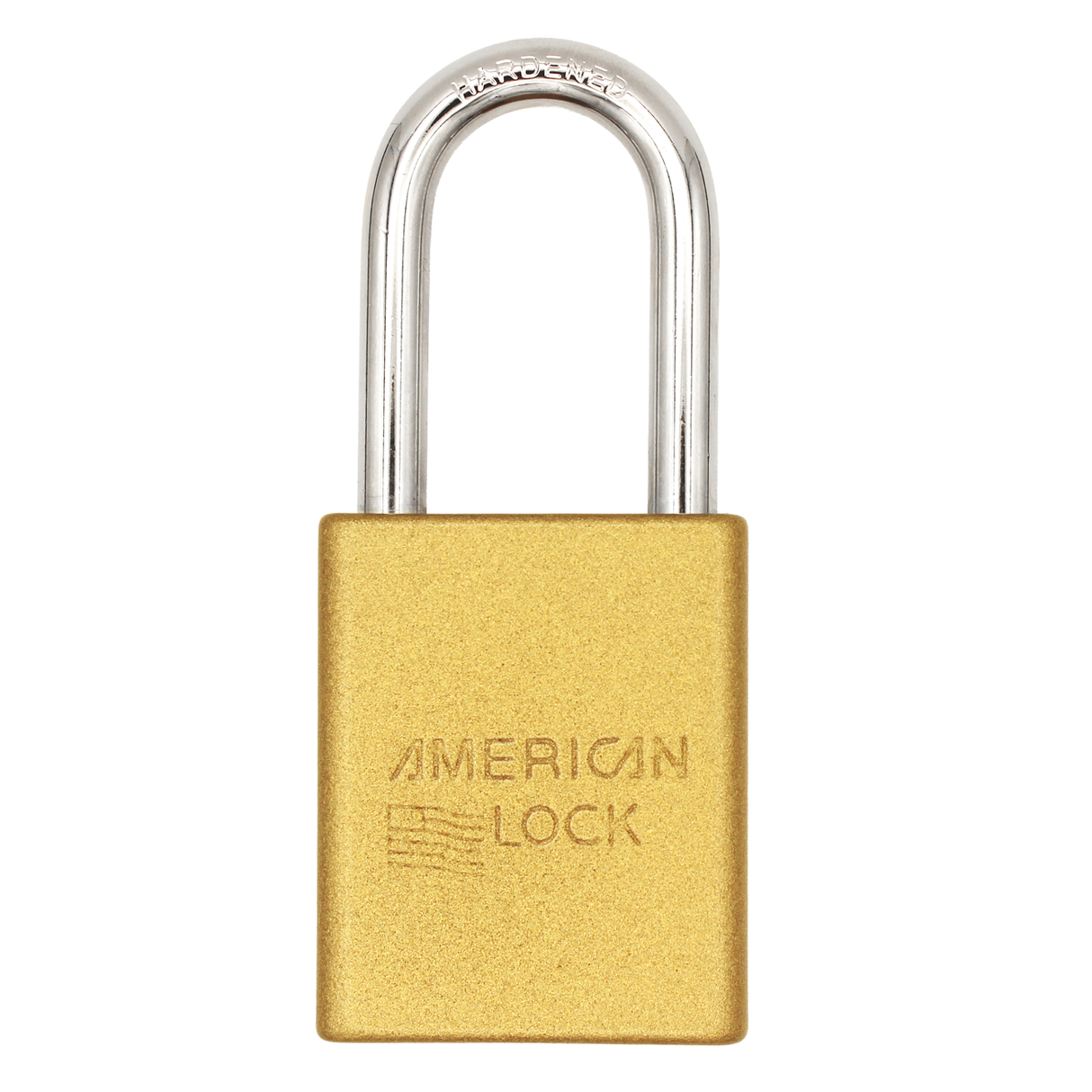 American Lock A1106PCGLD - Powder Coated Gold Aluminum Safety LOTO Padlock, 1-1/2" Wide with 1-1/2" Tall Shackle