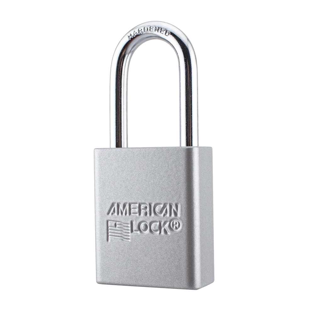 American Lock A1106PCSLV - Powder Coated Silver Aluminum Safety Padlock