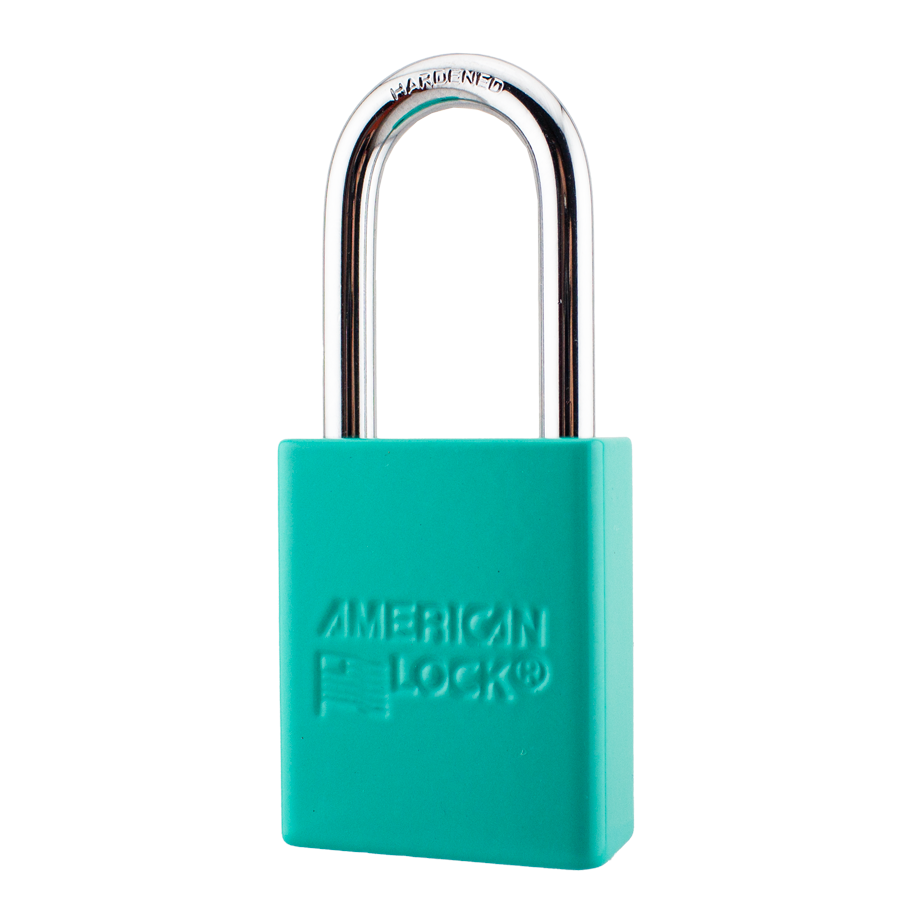 American Lock A1106PCTUQ - Powder Coated Turquoise Aluminum Safety Padlock