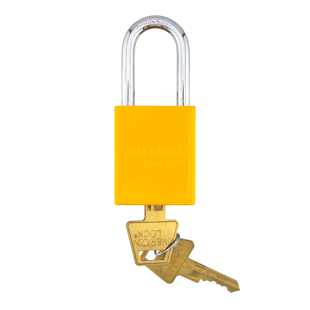American Lock A1106PCYLW - Powder Coated Yellow Aluminum Safety Padlock
