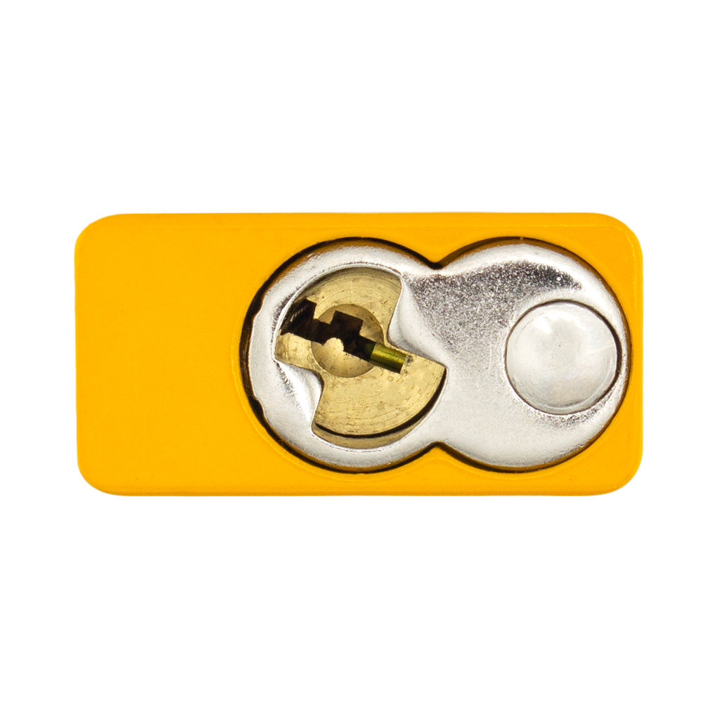 American Lock A1107PCYLW - Powder Coated Yellow Aluminum Safety LOTO Padlock, 1-1/2" Wide with 3" Tall Shackle