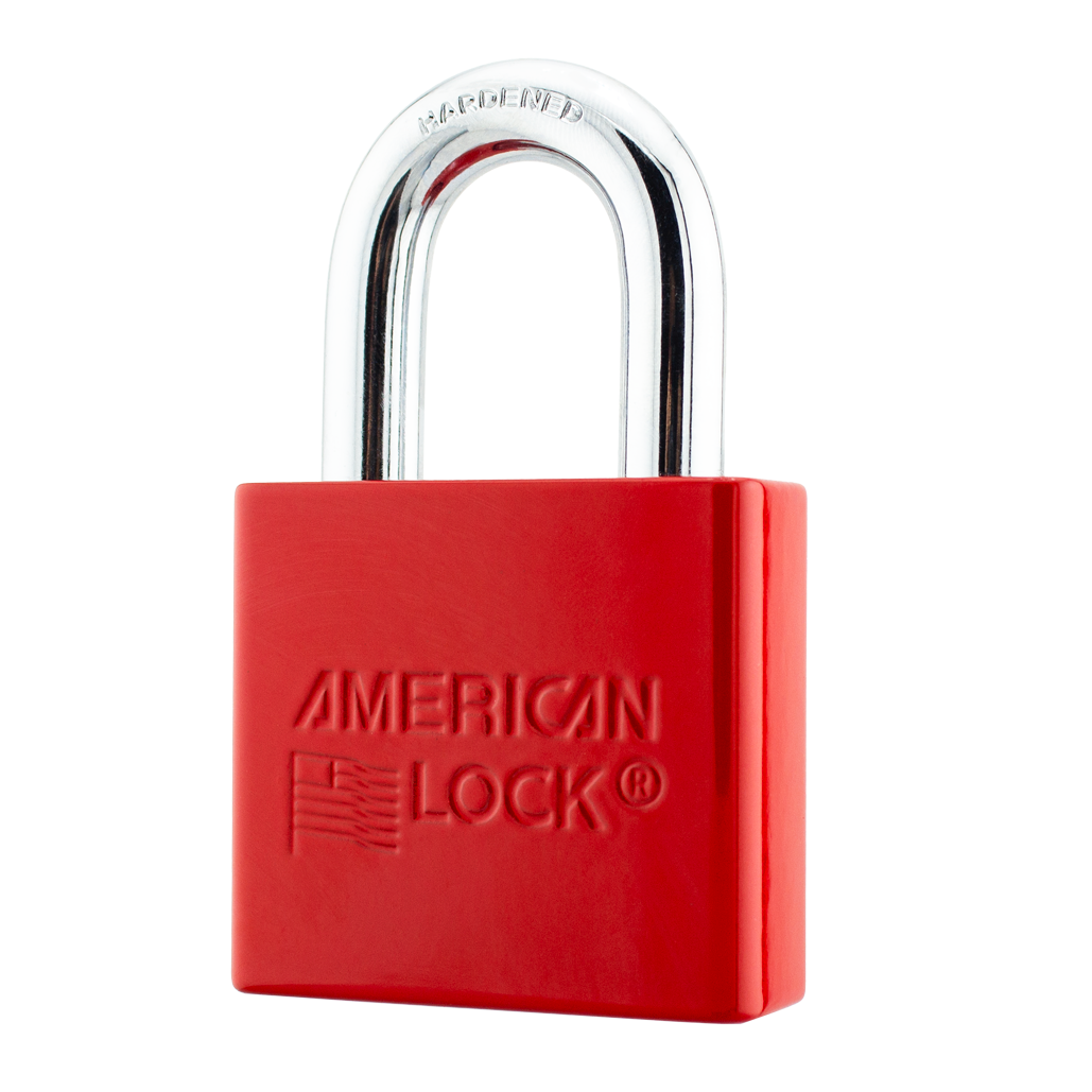 American Lock A1305PCRED Solid Aluminum Rekeyable Padlock 2" Wide Powder Coated Red
