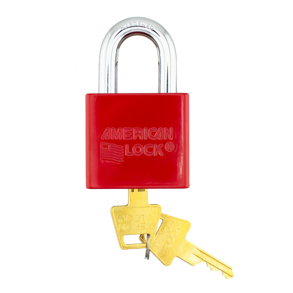 American Lock A1305PCRED Solid Aluminum Rekeyable Padlock 2" Wide Powder Coated Red