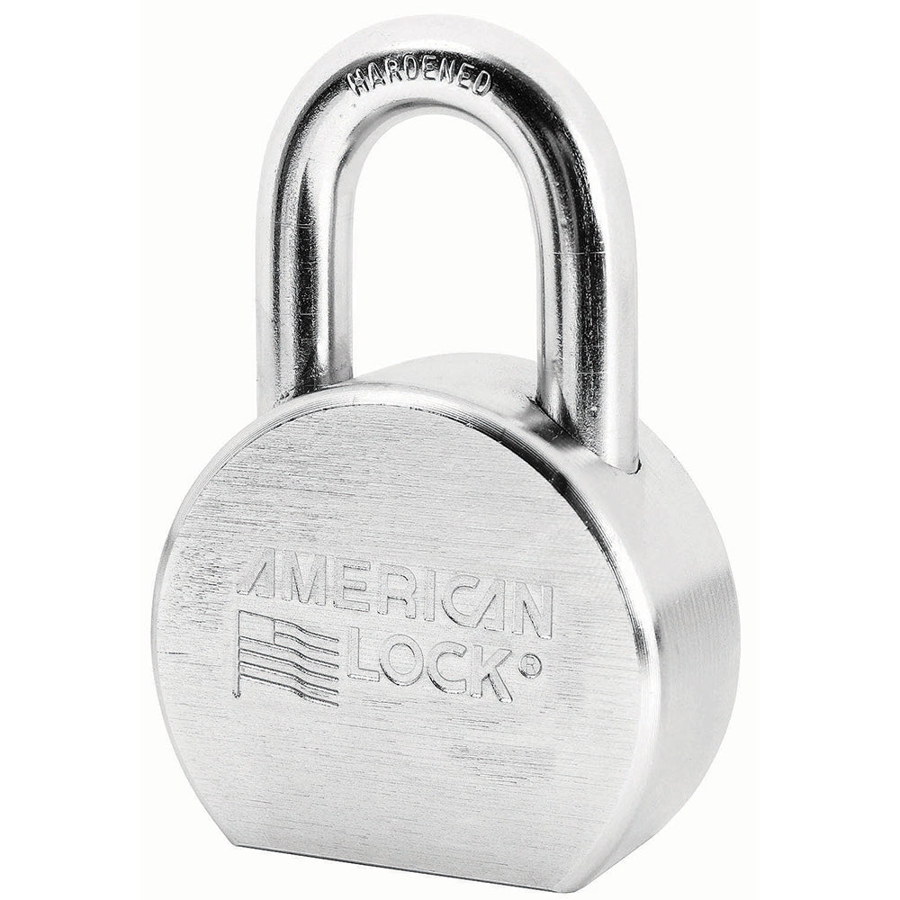 American Lock A700 Solid Steel Rekeyable Padlock, Chrome Plated 2-1/2in (64mm) Wide-Keyed-American Lock-Keyed Different-A700