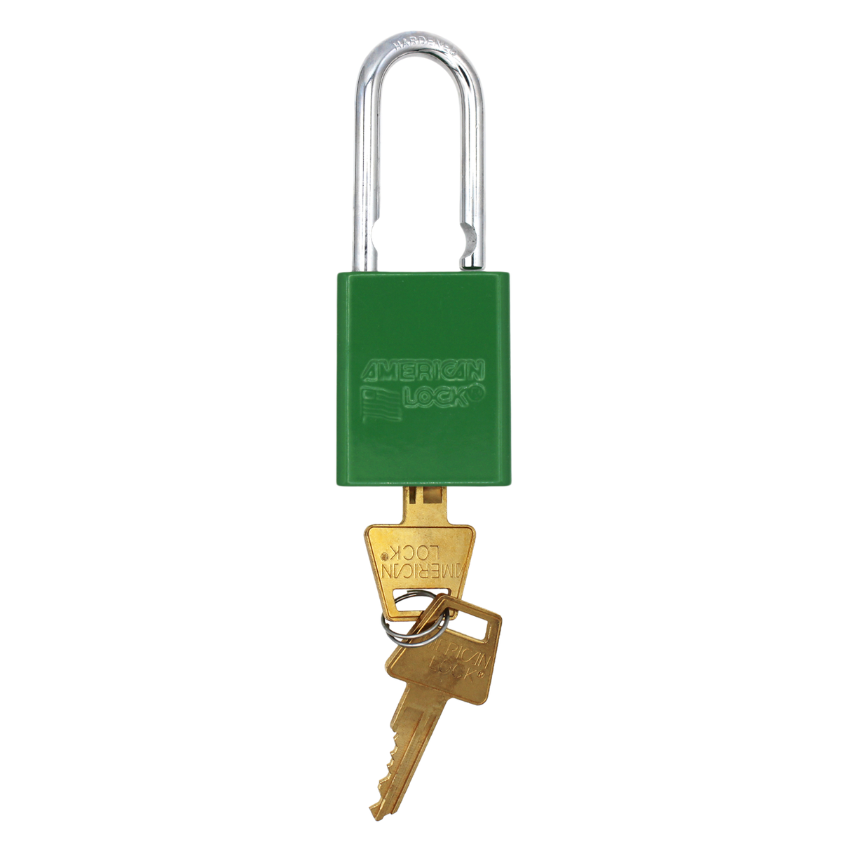 American Lock A1106PCGRN - Powder Coated Green Aluminum Safety LOTO Padlock, 1-1/2" Wide with 1-1/2" Tall Shackle