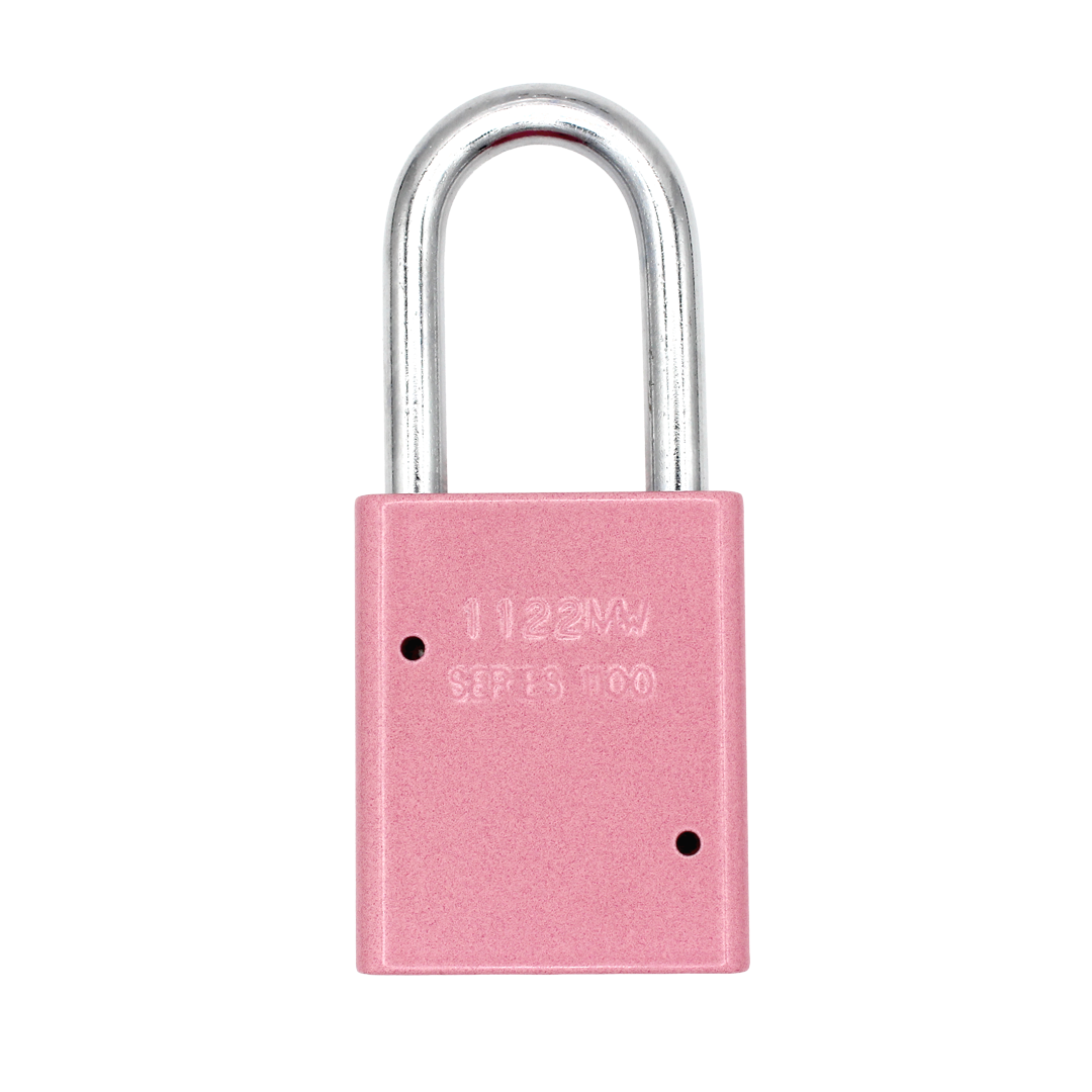 American Lock A1106PCBGM - Powder Coated Bubblegum Aluminum Safety LOTO Padlock, 1-1/2" Wide with 1-1/2" Tall Shackle