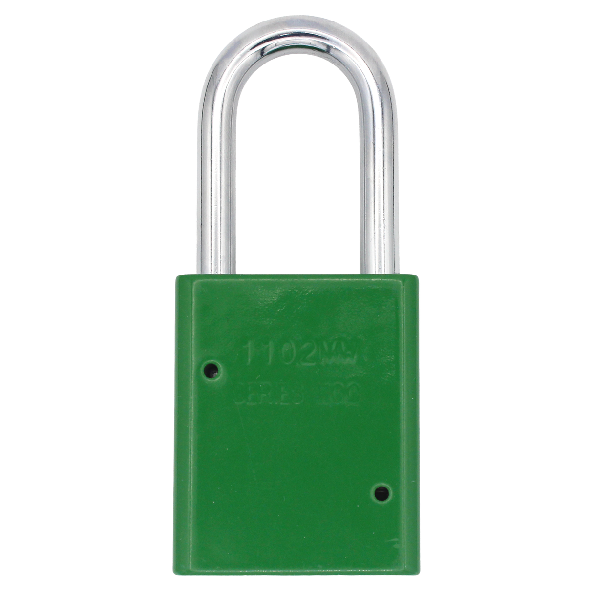 American Lock A1106PCGRN - Powder Coated Green Aluminum Safety LOTO Padlock, 1-1/2" Wide with 1-1/2" Tall Shackle