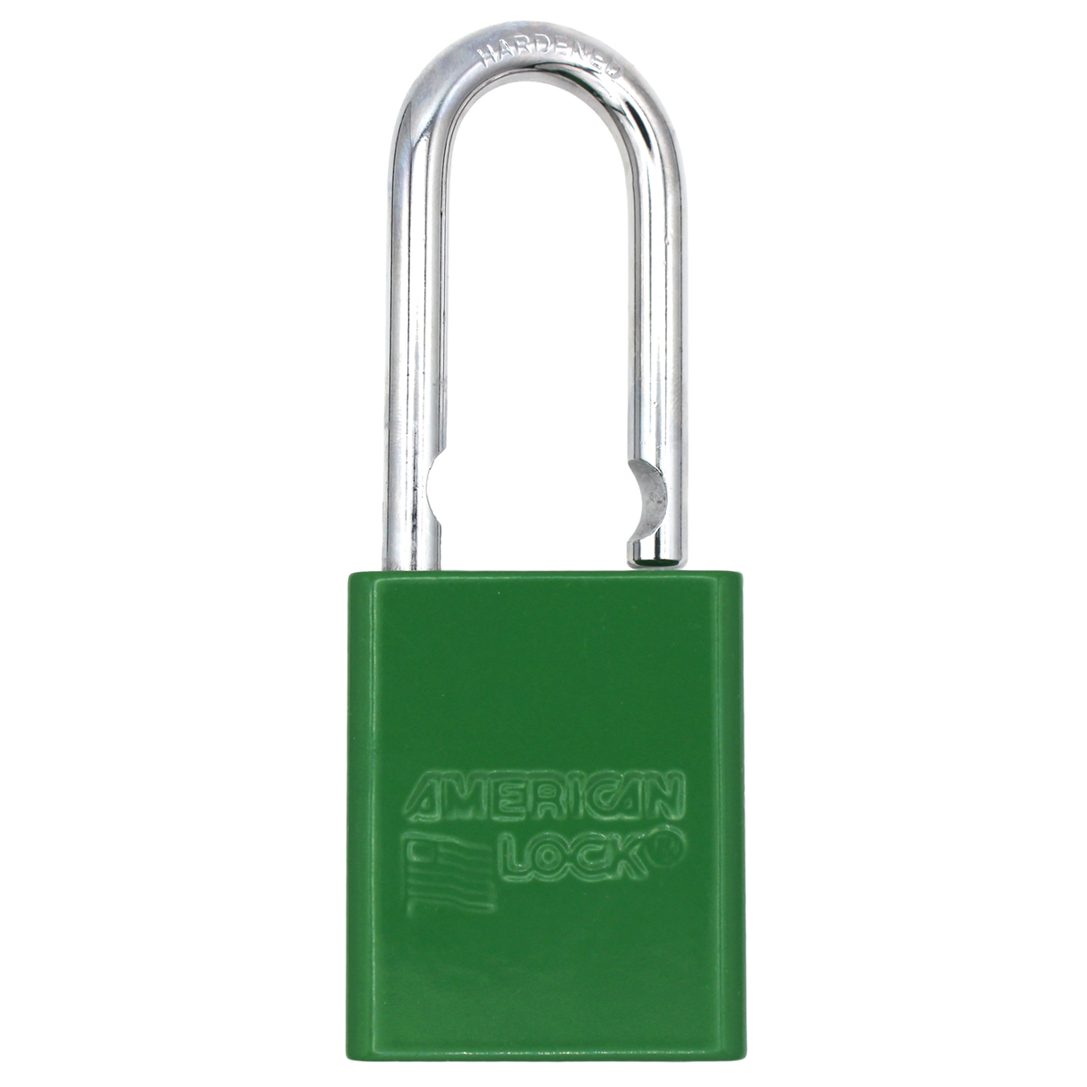 American Lock A1106PCGRN - Powder Coated Green Aluminum Safety LOTO Padlock, 1-1/2" Wide with 1-1/2" Tall Shackle