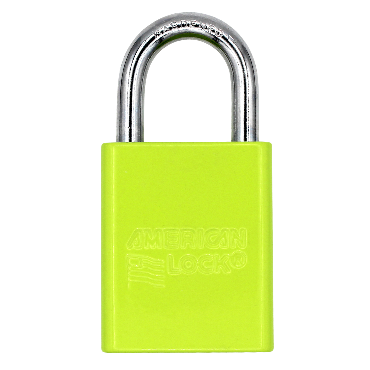 American Lock A1105PCKLM - Powder Coated Keylime Aluminum Safety LOTO Padlock, 1-1/2" Wide with 1" Tall Shackle