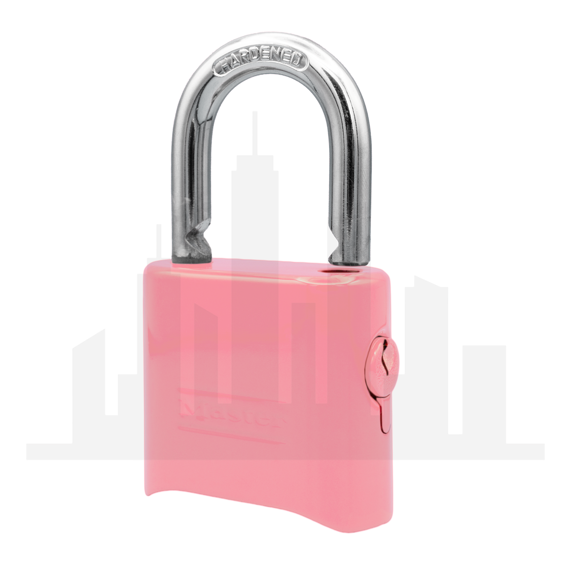Master Lock 176 Powder Coated Bubblegum Resettable Combination Brass Padlock