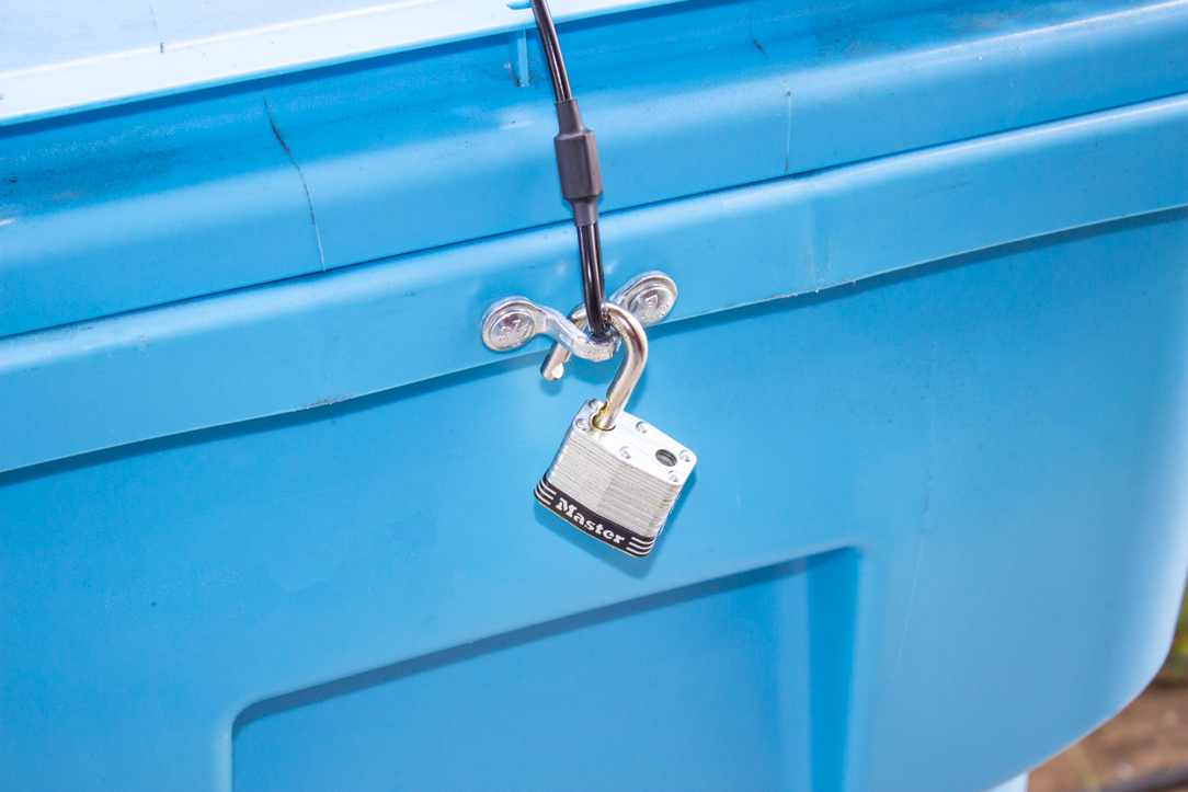 500400 City Lock™ General Security Cable Cart Lock Kit for Trash Can Lids