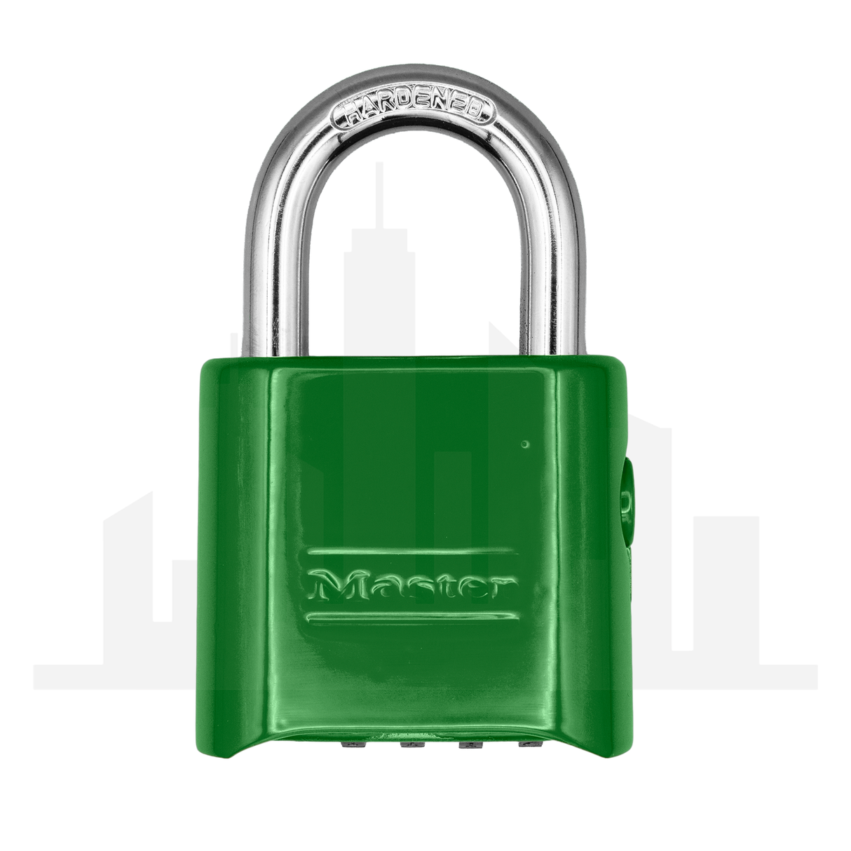 Master Lock 176 Powder Coated Green Resettable Combination Brass Padlock