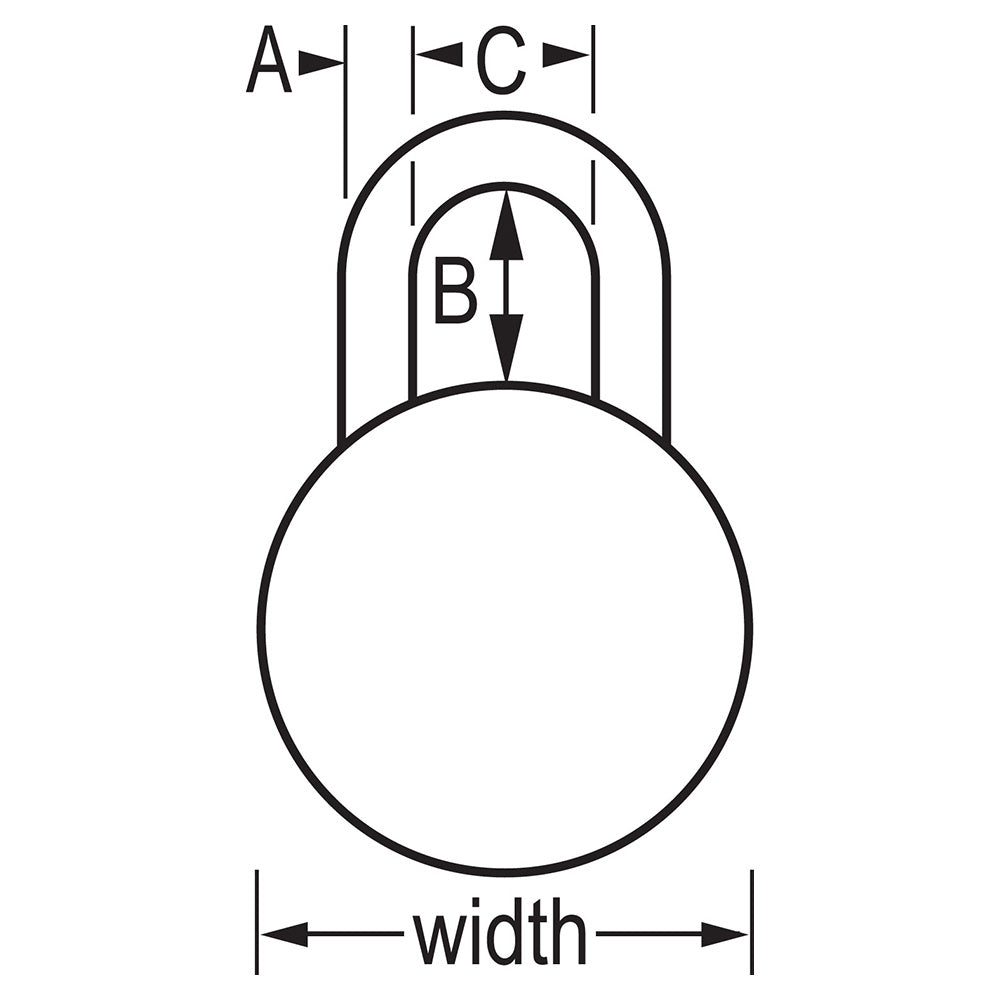 Master Lock 1525EZRC Simple Combos™ ADA Inspired Combination Padlock 1-7/8" Wide