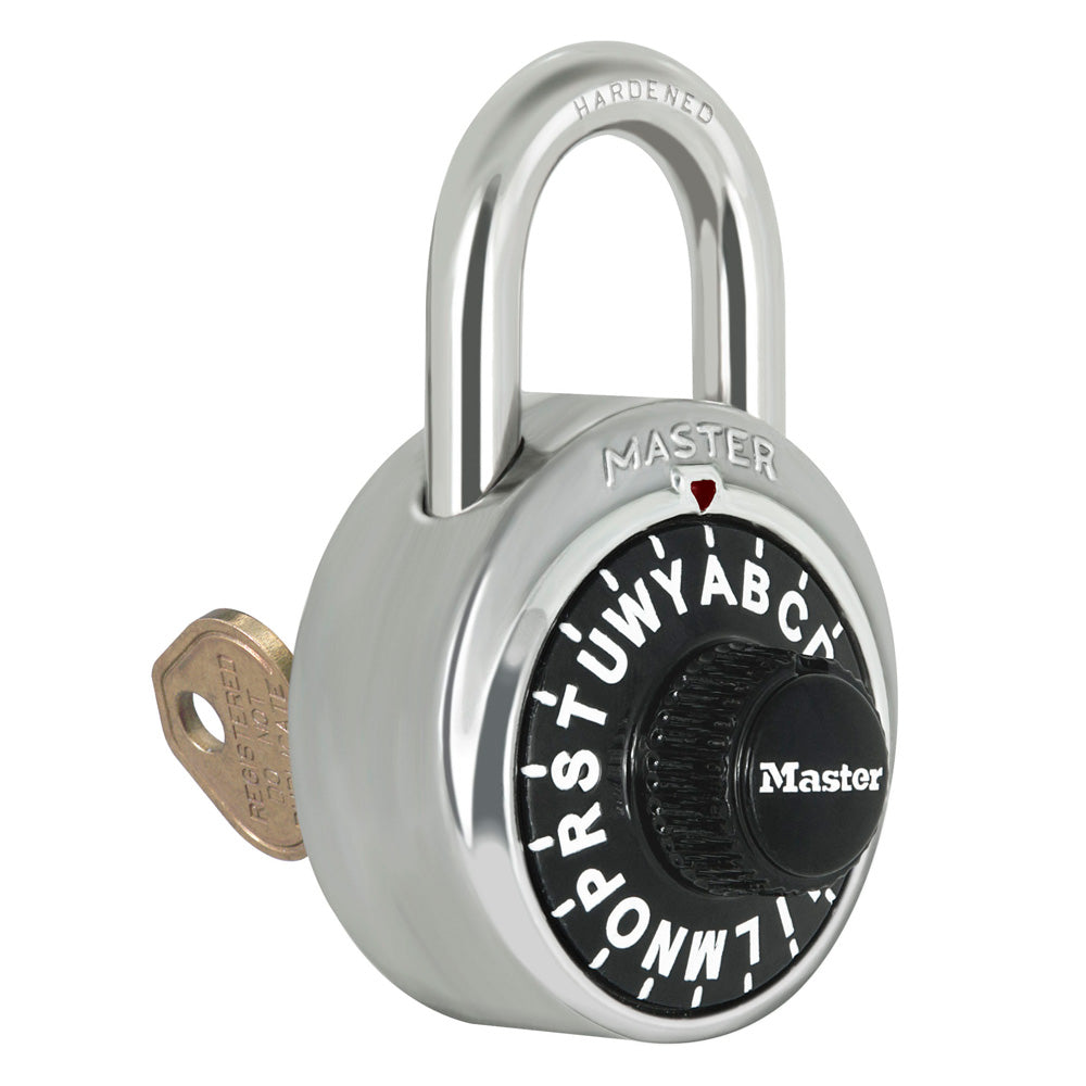 Master Lock 1585 General Security Combination Padlock with Key Control Feature 1-7/8" Wide