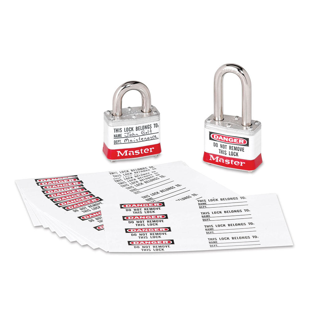 Master Lock 461 Padlock Identification Labels with Overlaminate