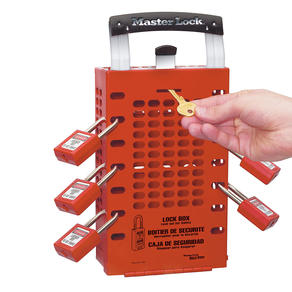 Master Lock 503 Latch Tight™ Group Lock Box, Wall-Mount or Portable