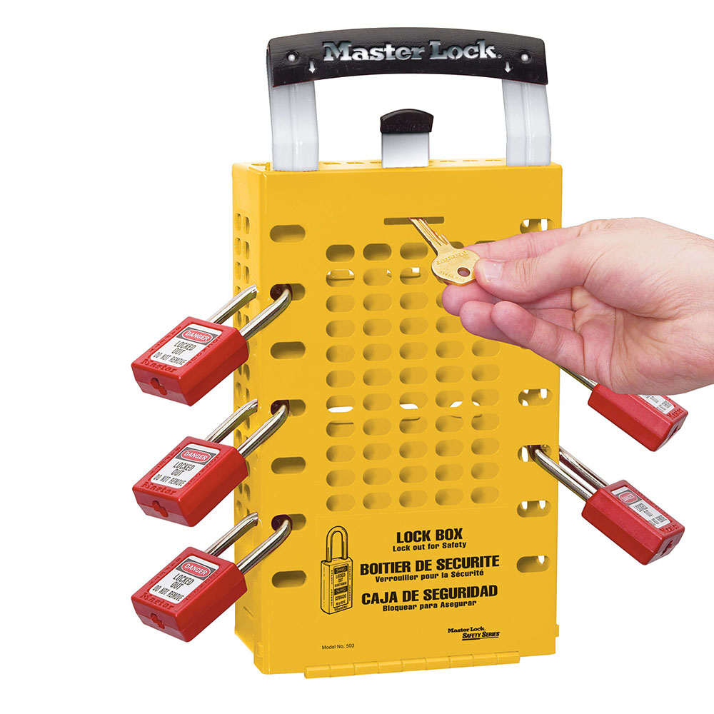 Master Lock 503 Latch Tight™ Group Lock Box, Wall-Mount or Portable