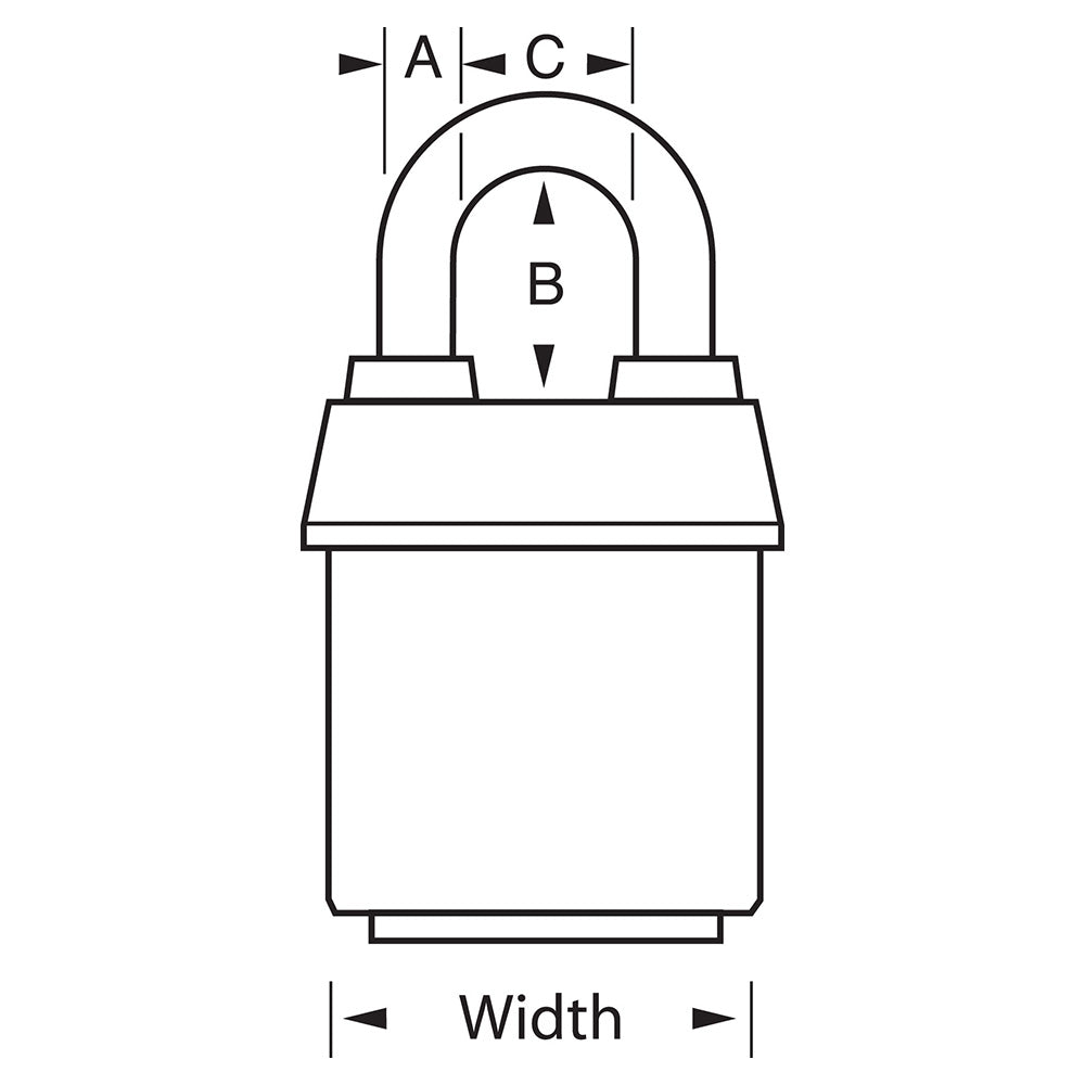 Master Lock 6121 ProSeries® Weather Tough® Laminated Steel Rekeyable Padlock 2-1/8" Wide