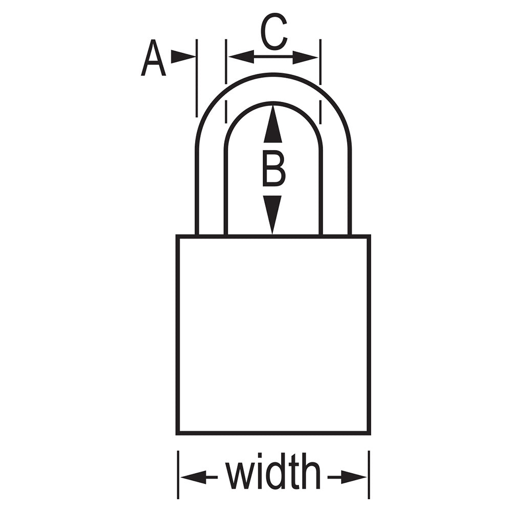 American Lock A1107 Anodized Aluminum Safety Padlock, 1-1/2" Wide with 3" Tall Shackle