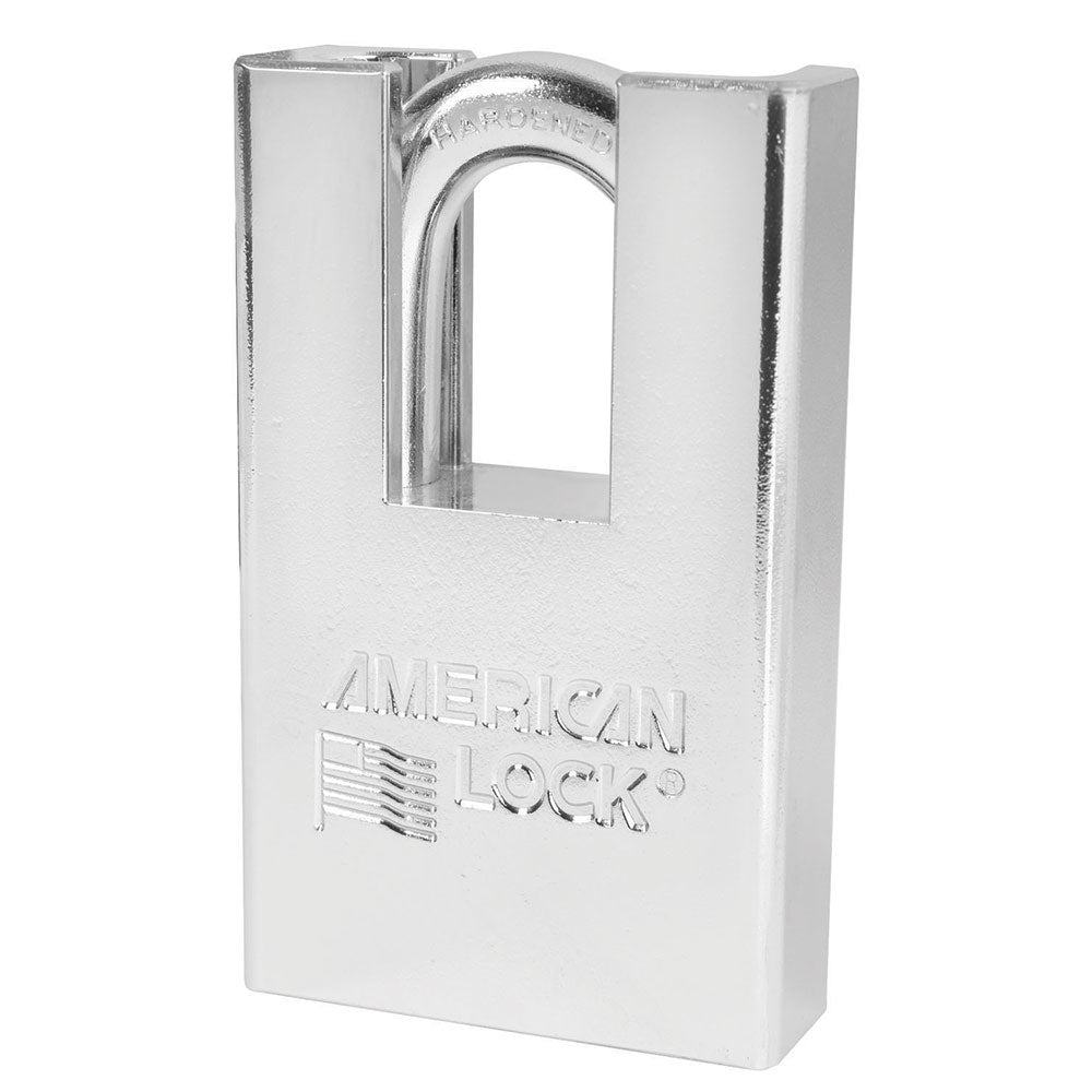 American Lock A5360 Shrouded Solid Steel Rekeyable Padlock 2" Wide
