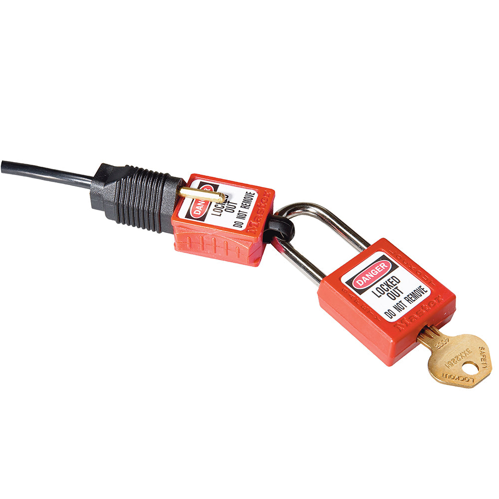 Master Lock S2005 Compact Plug Prong Lockout, 110-120 Volt Plugs