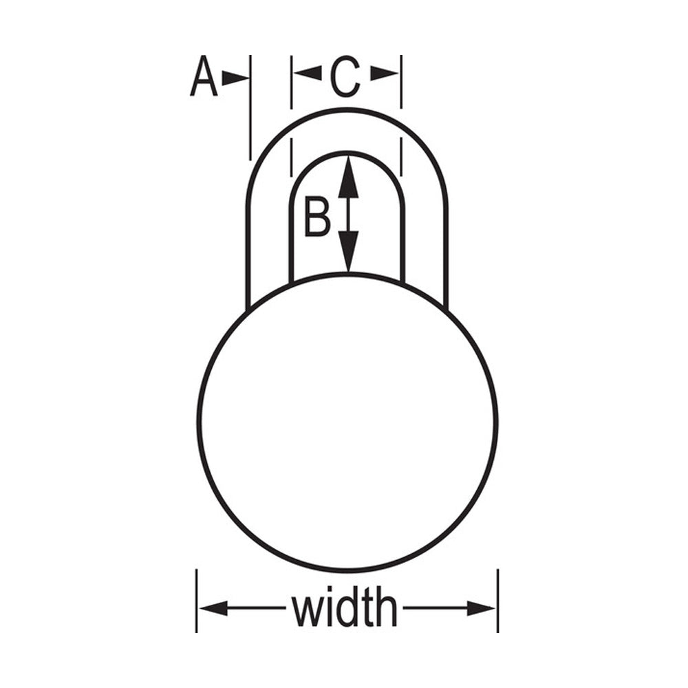 Master Lock 1585 General Security Combination Padlock with Key Control Feature 1-7/8" Wide