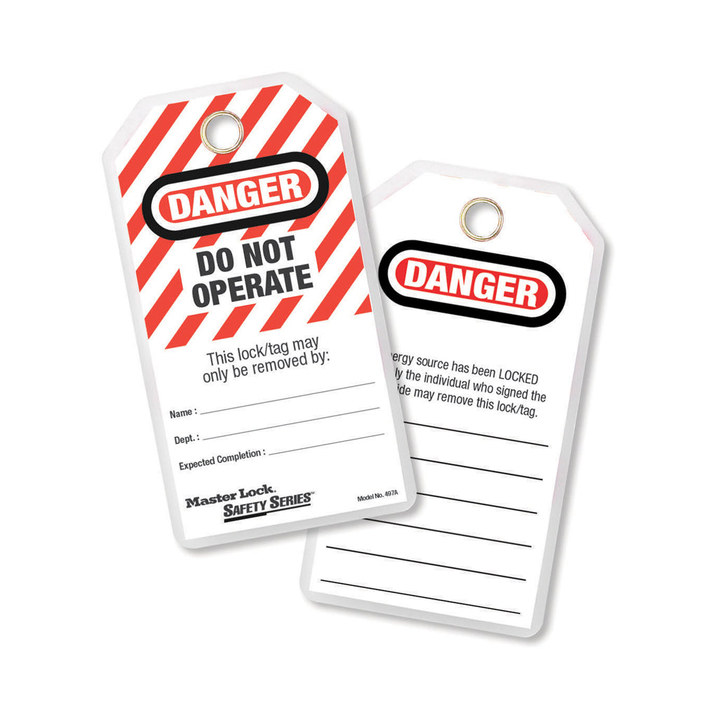 Master Lock 497A Do Not Operate Safety Tag, English, Laminated