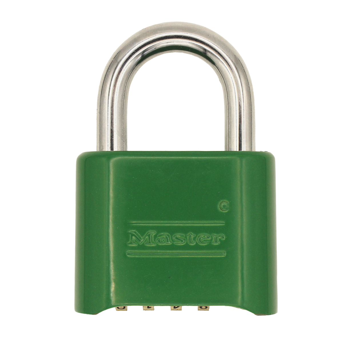 Master Lock 175 Resettable Combination Powder Coated Green Brass Padlock 2" Wide