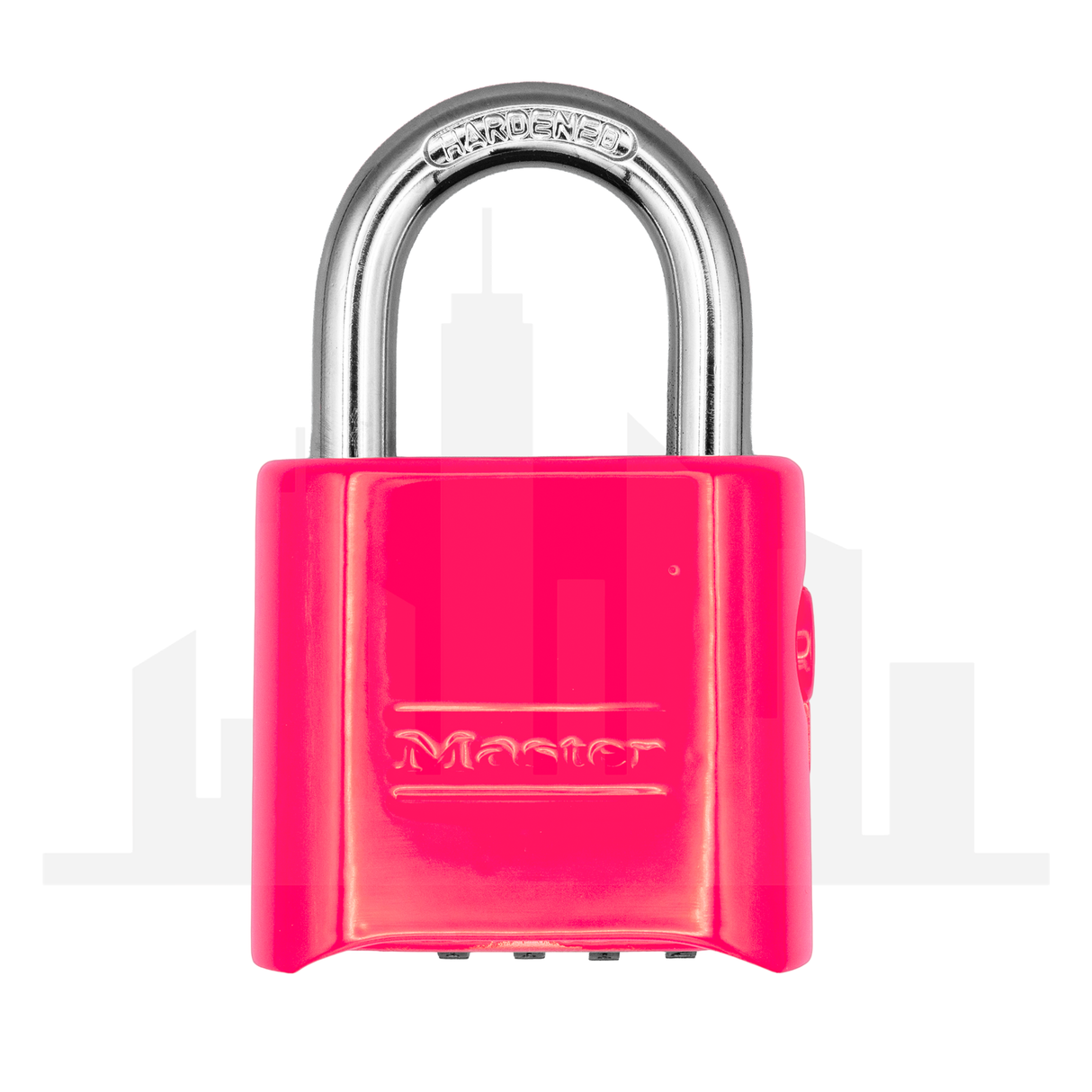 Master Lock 176 Powder Coated Neon Pink Resettable Combination Brass Padlock