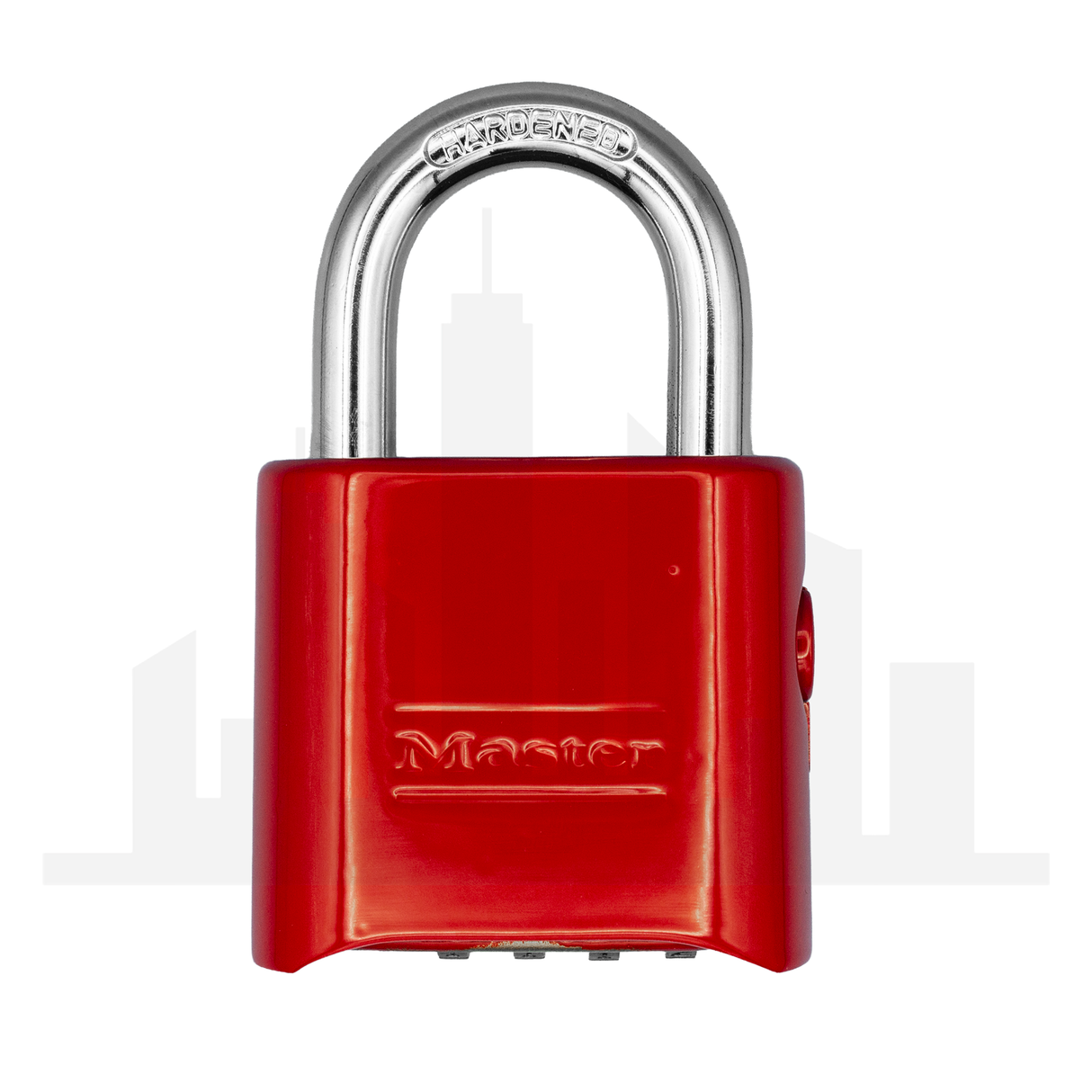 Master Lock 176 Powder Coated Red Resettable Combination Brass Padlock