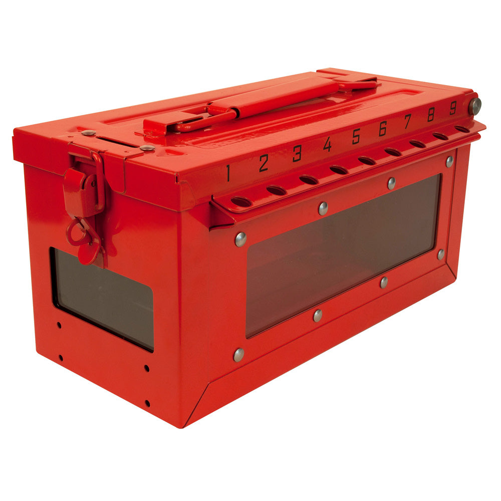 Master Lock S601 Portable Group Lock Box with Key & Side Window