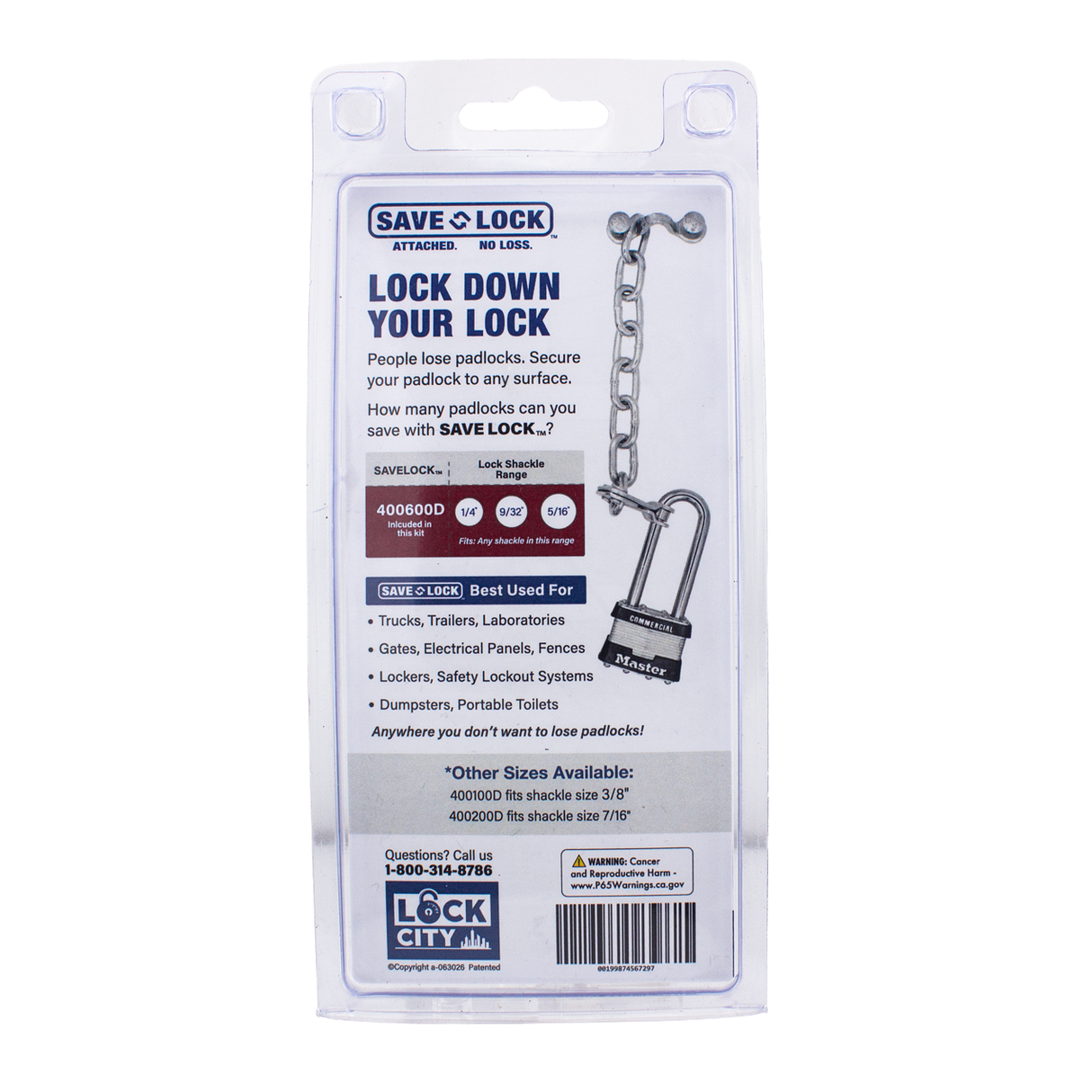 400600D 1/4" - 9/32" - 5/16" Save Lock™ Display Card Kit
